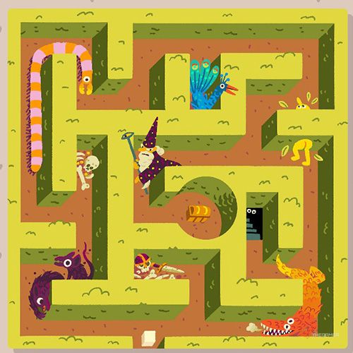 Wilmot completes a puzzle named Big Maze in Wilmot Works It Out