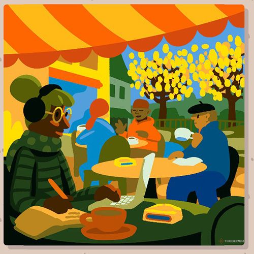Wilmot completes a puzzle named Cafe Lyonnais in Wilmot Works It Out