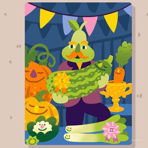 Wilmot completes a puzzle named Prize Veg in Wilmot Works It Out