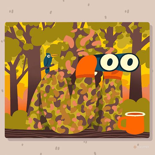 Wilmot completes a puzzle named The Birdwatcher in Wilmot Works It Out