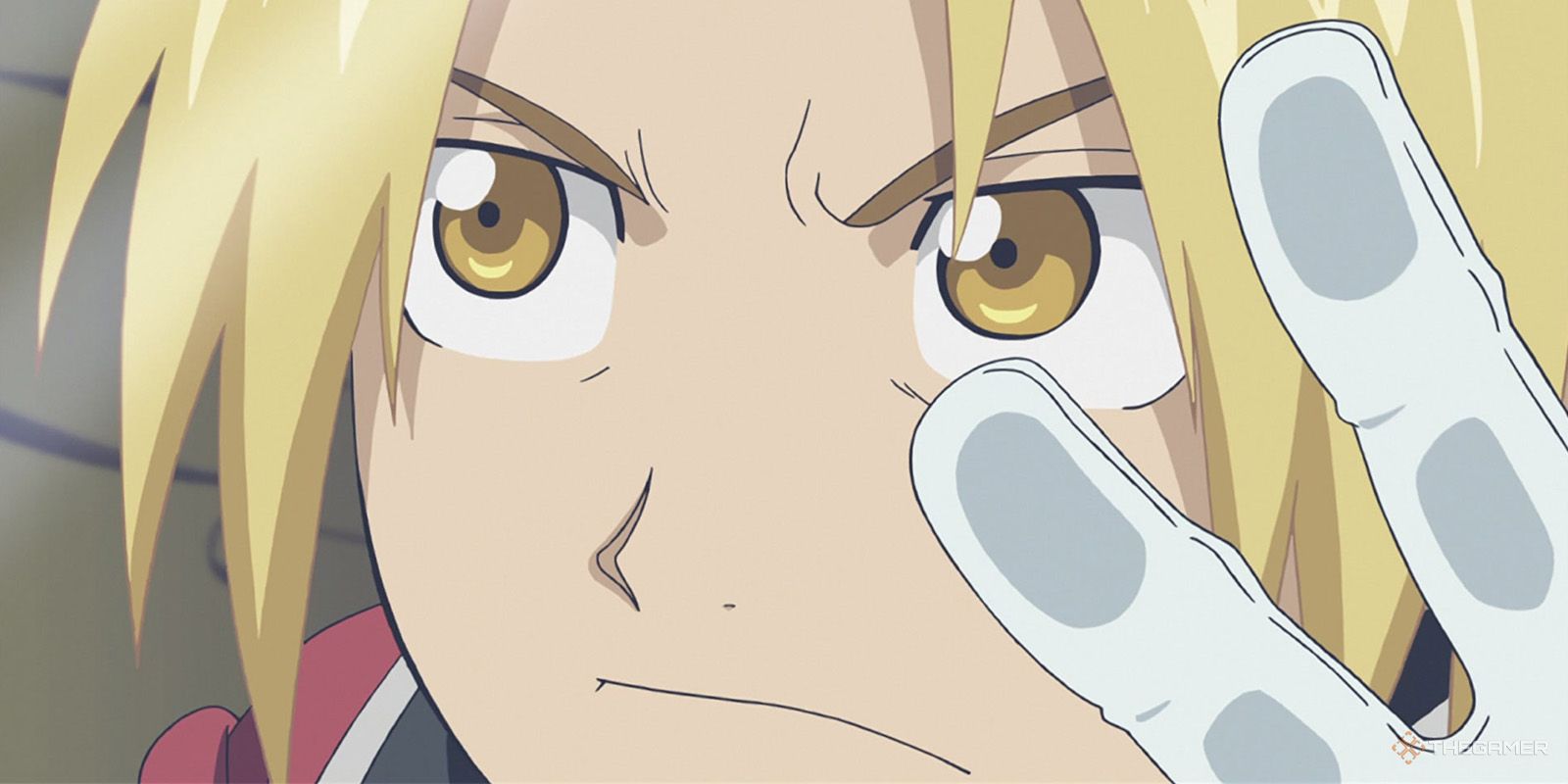 Edward Elric looks out a window in Fullmetal Alchemist: Brotherhood.