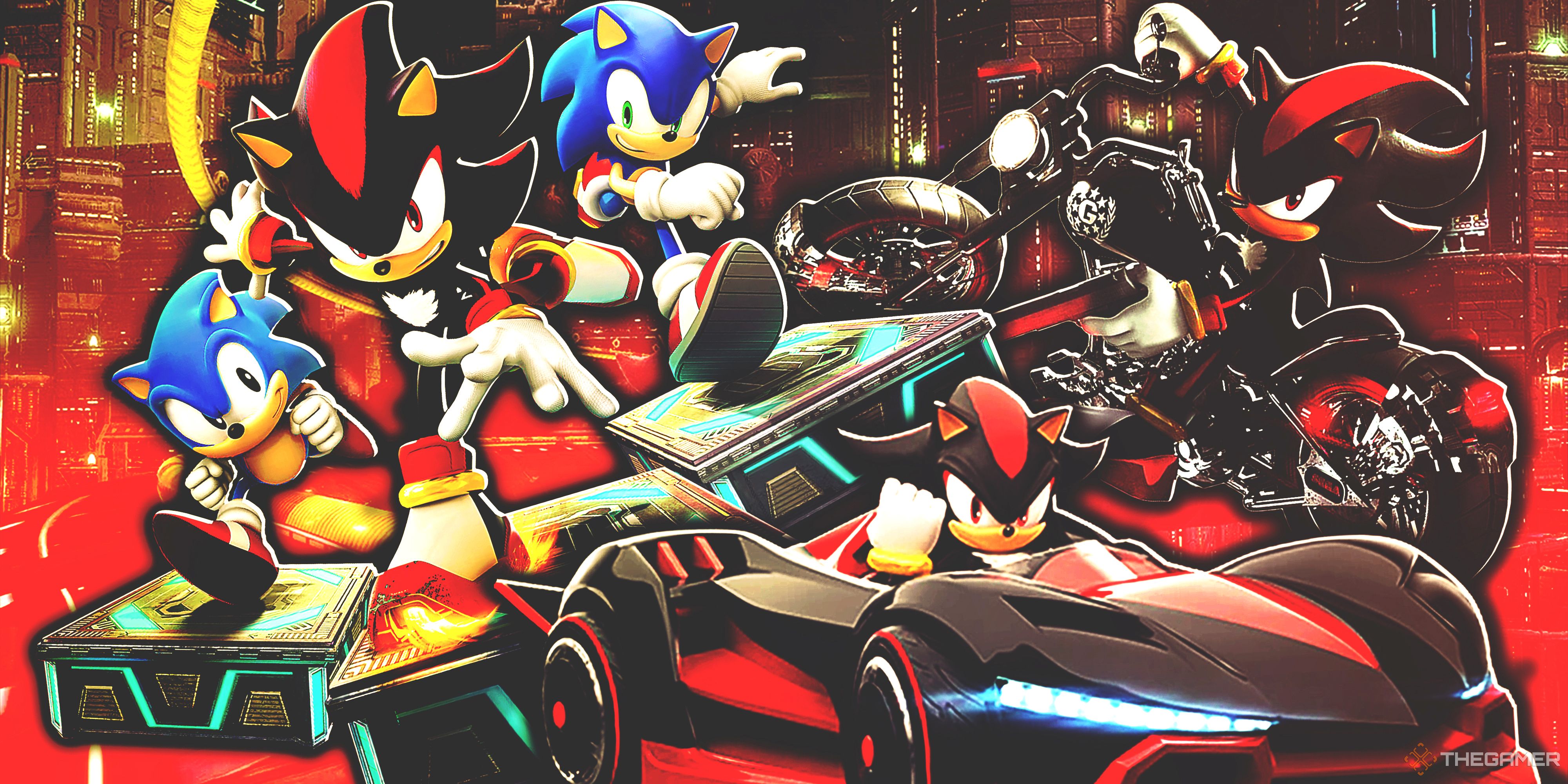 Sonic X Shadow Generations, Sonic Racing and Shadow The Hedgehog.