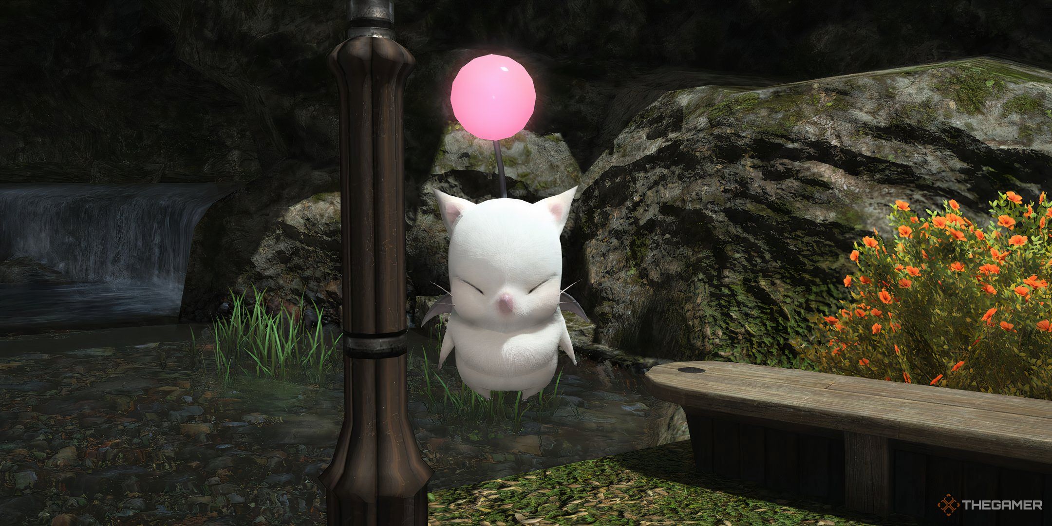 A moogle in Final Fantasy 14.