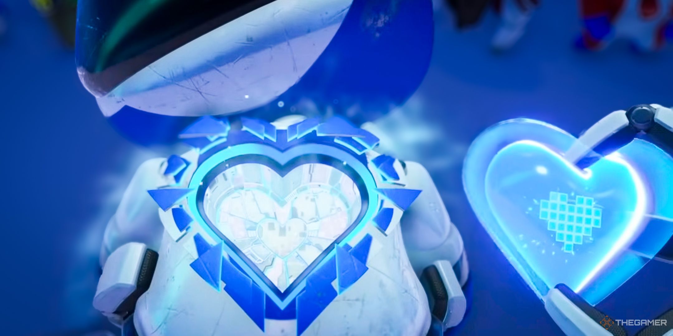 Giving Astro Bot his heart back like he's Iron Man.