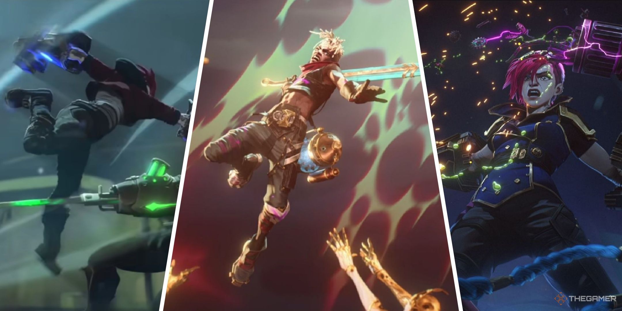 Arcane image showing Vi and Ekko in a split image.