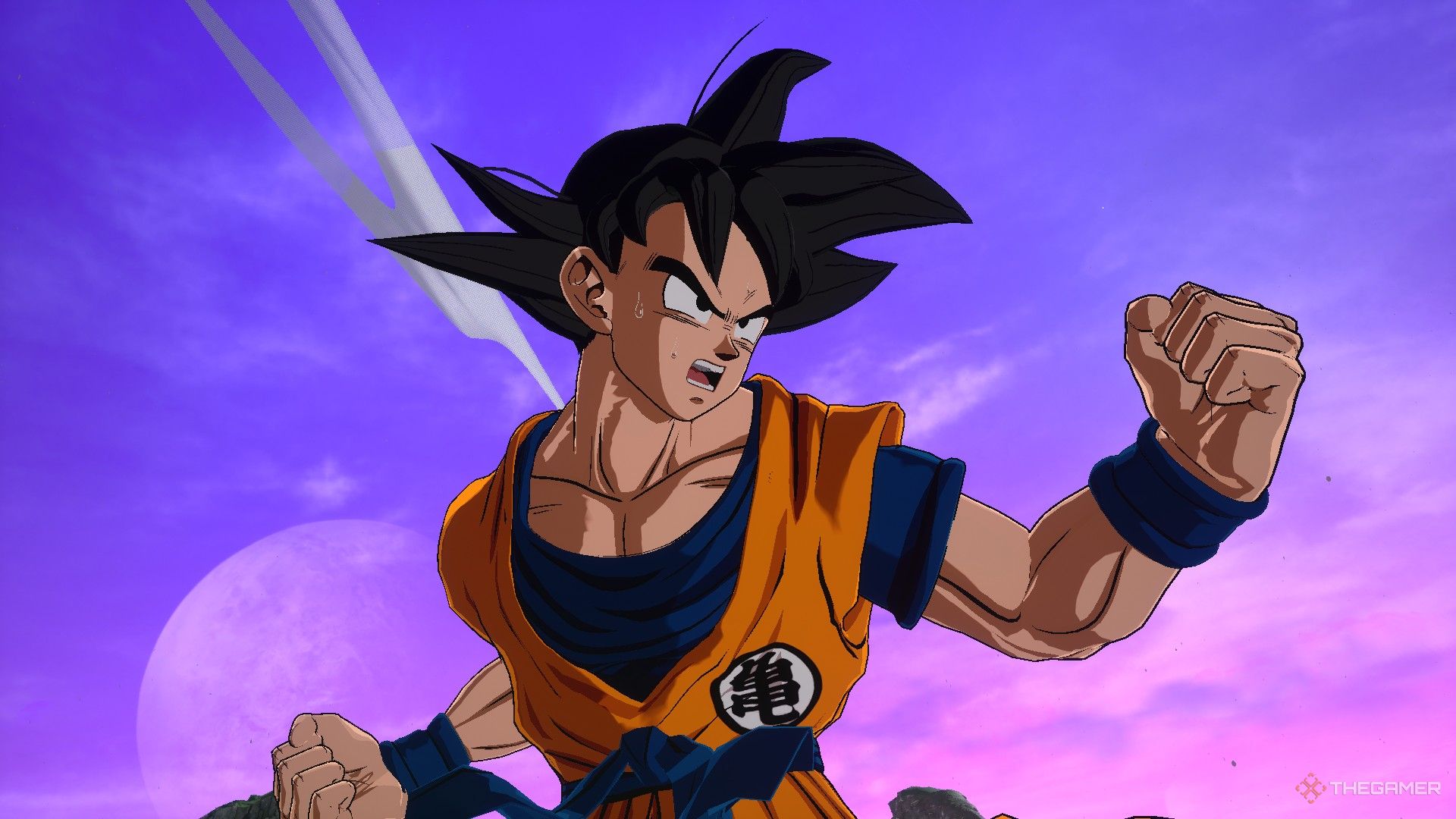 Dragon Ball Sparking Zero image showing Goku in a fighting stance.