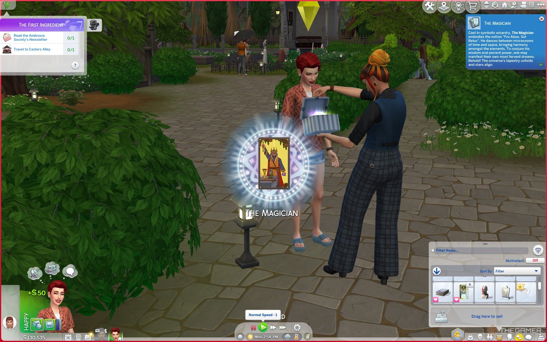 کسب کارت تاروت جادوگر در The Sims 4 Life and Death از Zelmira Gomez.-1