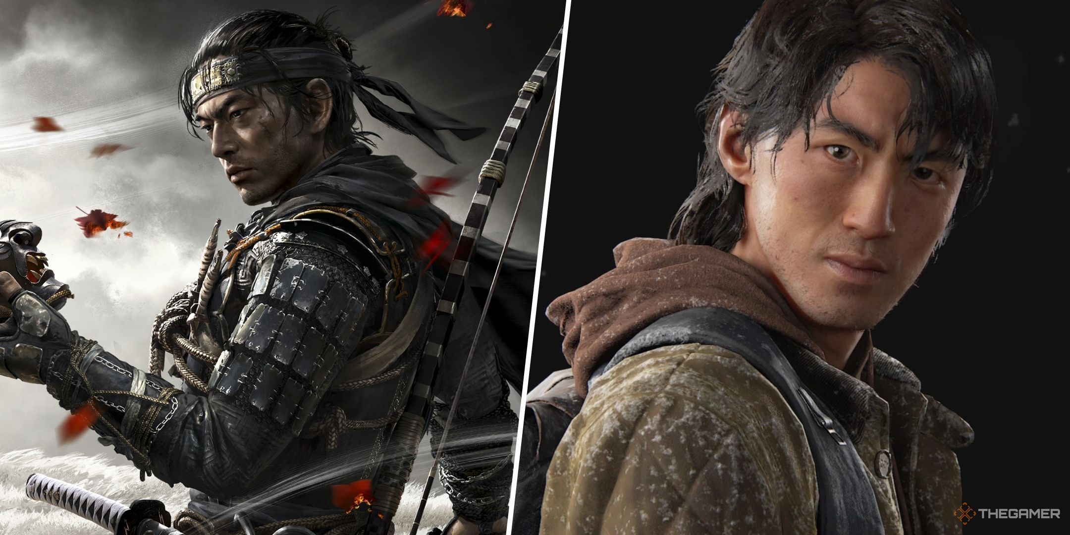 Left: Jin from Ghost of Tsushima. Right: Jesse from The Last of Us Part 2