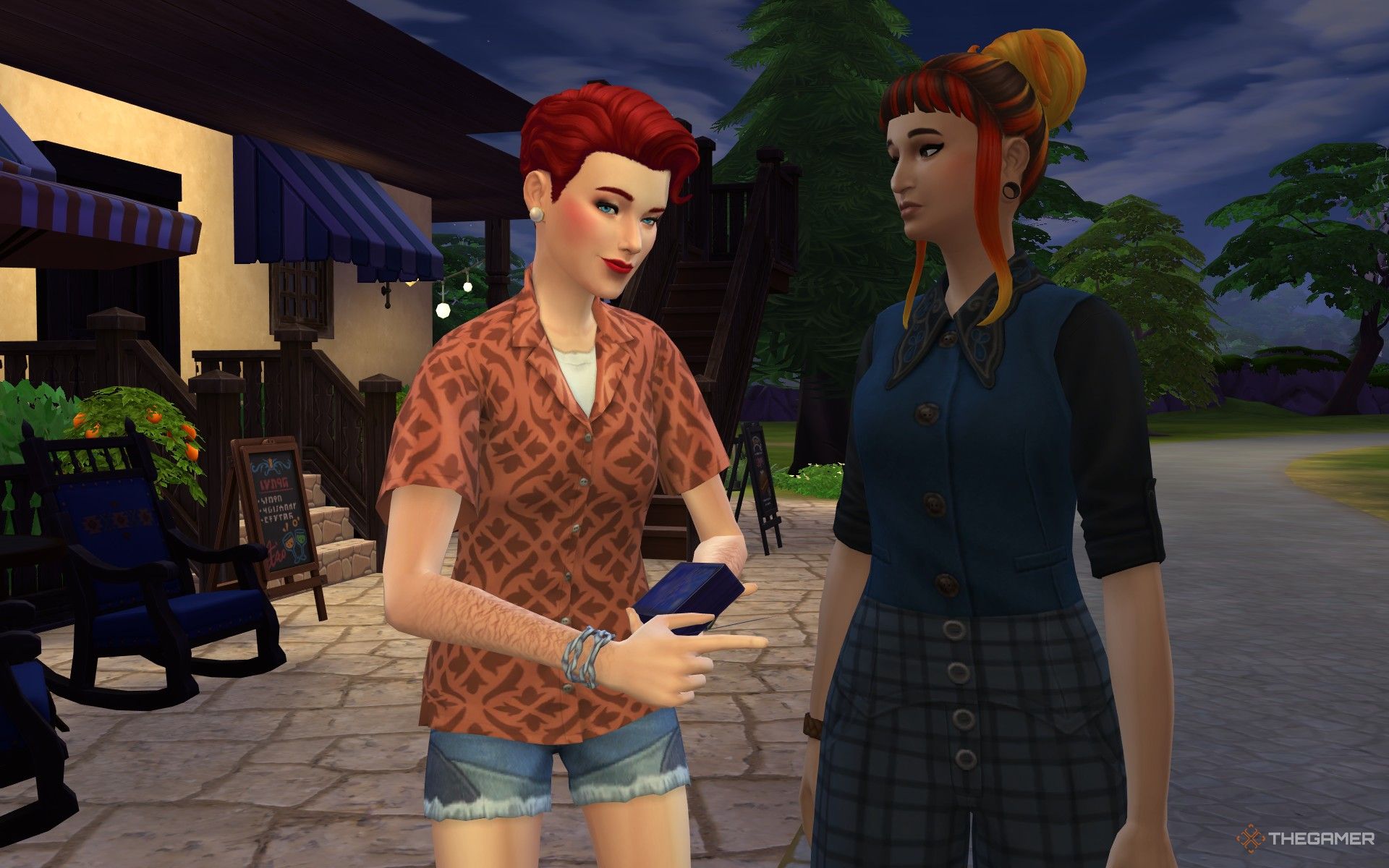 دادن کارت تاروت به Zelmira در The Sims 4 Life and Death.