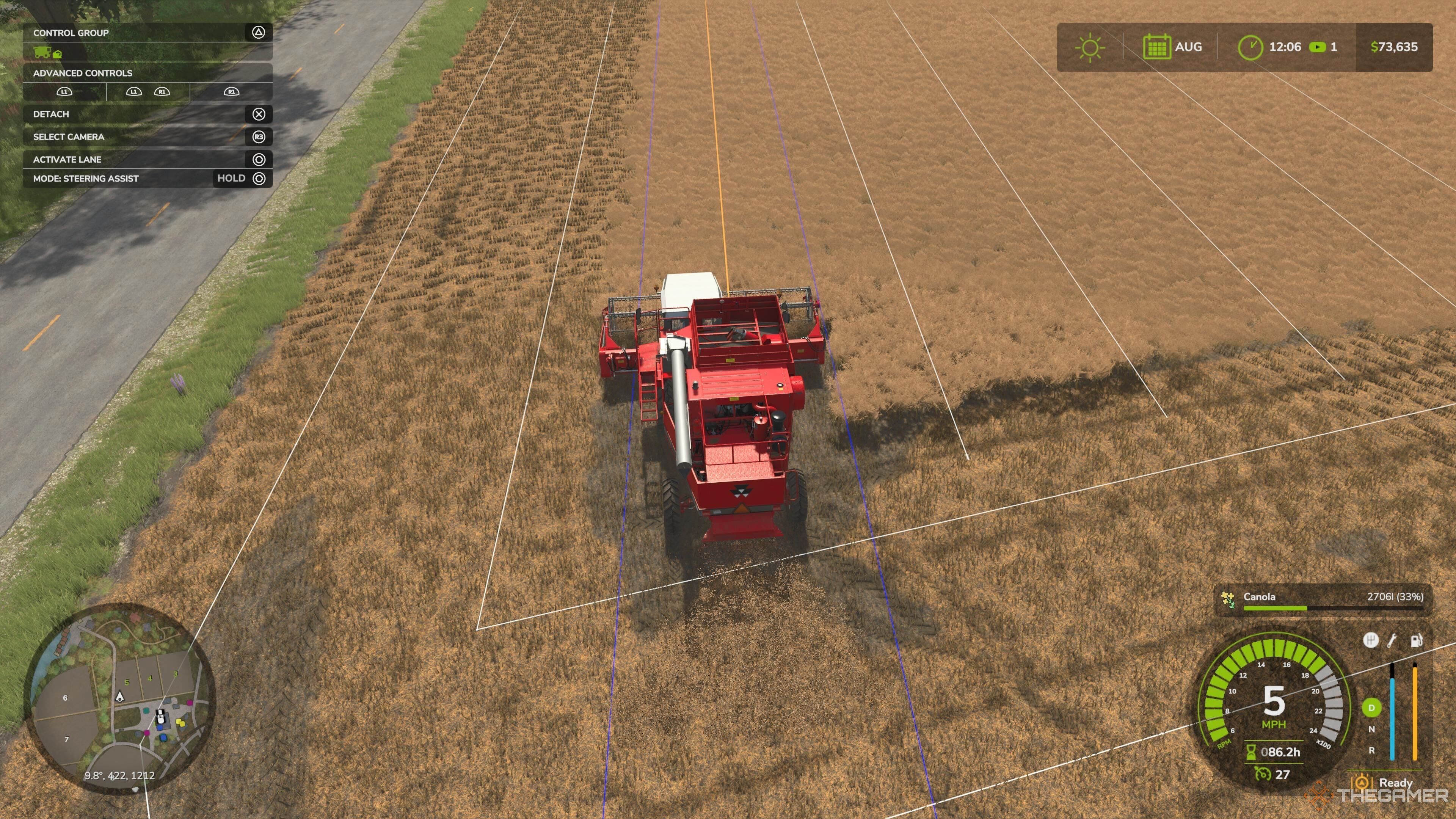 GPS-гид по ассистенту рулевого управления для Farming Simulator 25