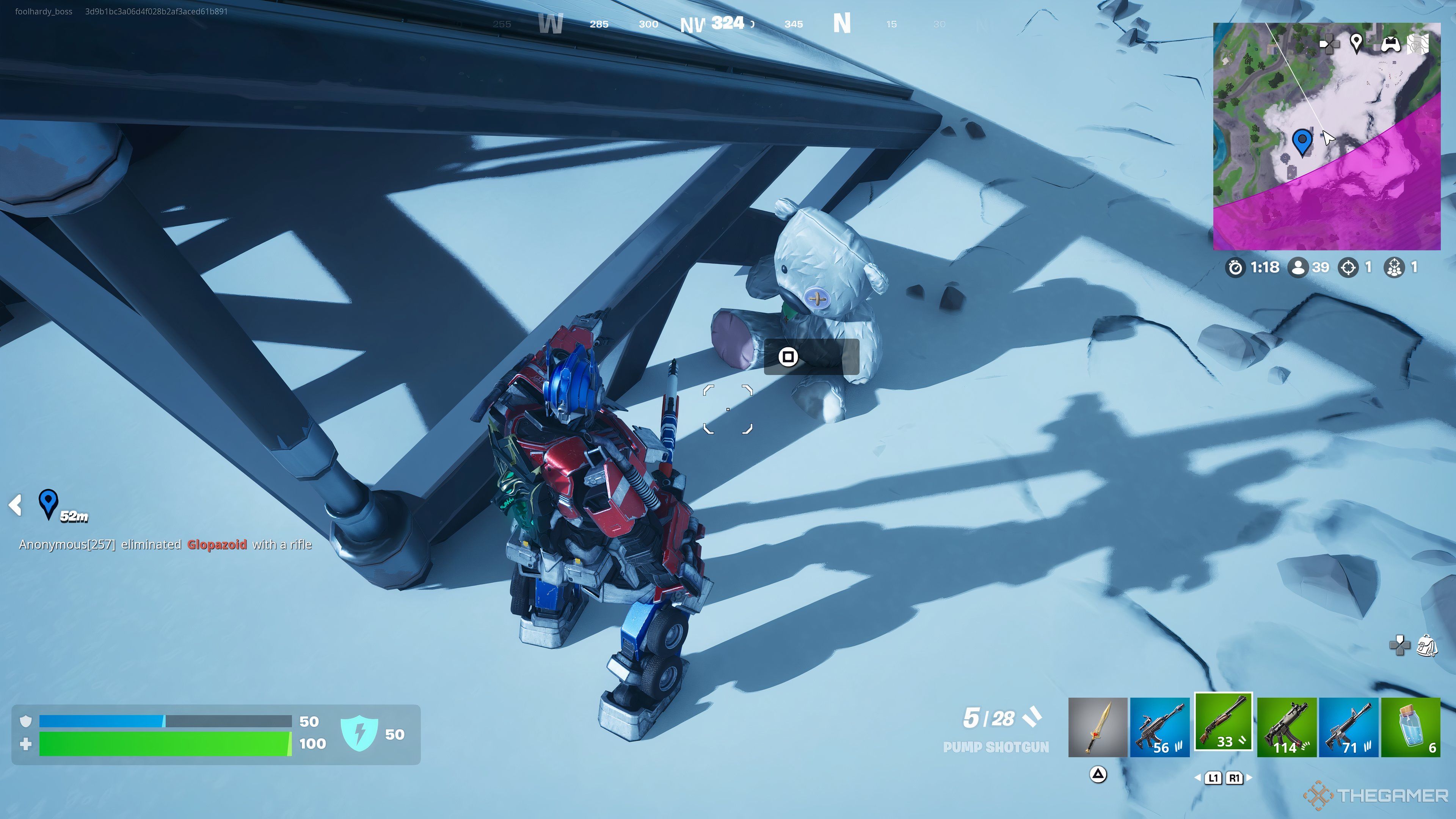 تصویری از یک گنوم پنهان در ریمیکس Fortnite Chapter 2.