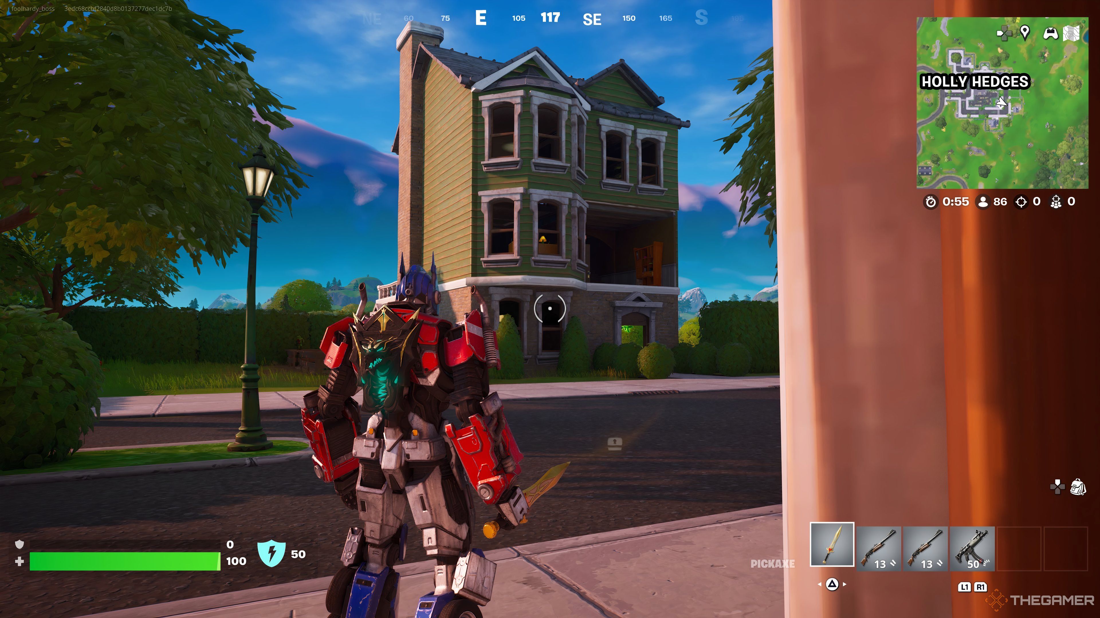 اسکرین شات از یک خانه در Fortnite Chapter 2 Remix. 