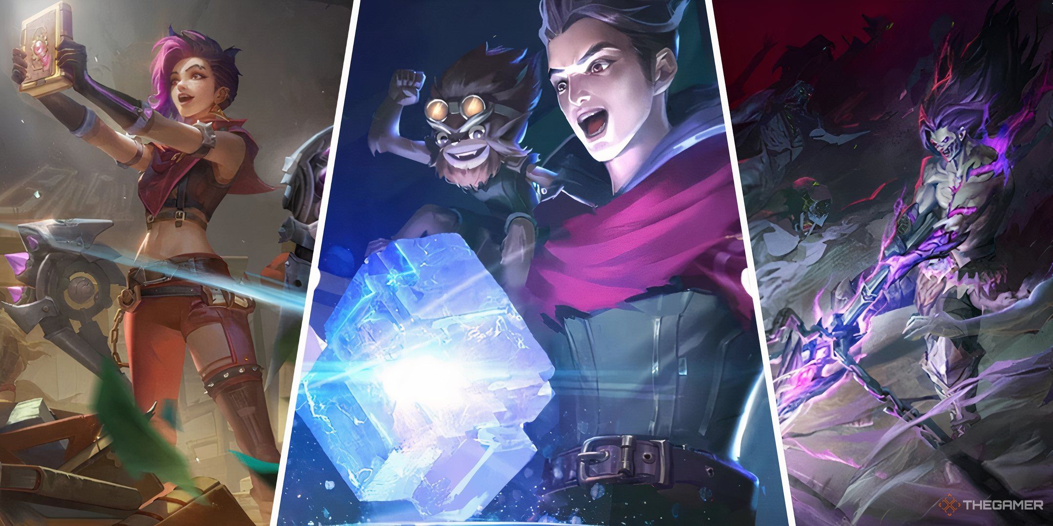 Ixia holding a book, Claude finding a magical cube, and Moskov pulling out his chained spear in Mobile Legends.