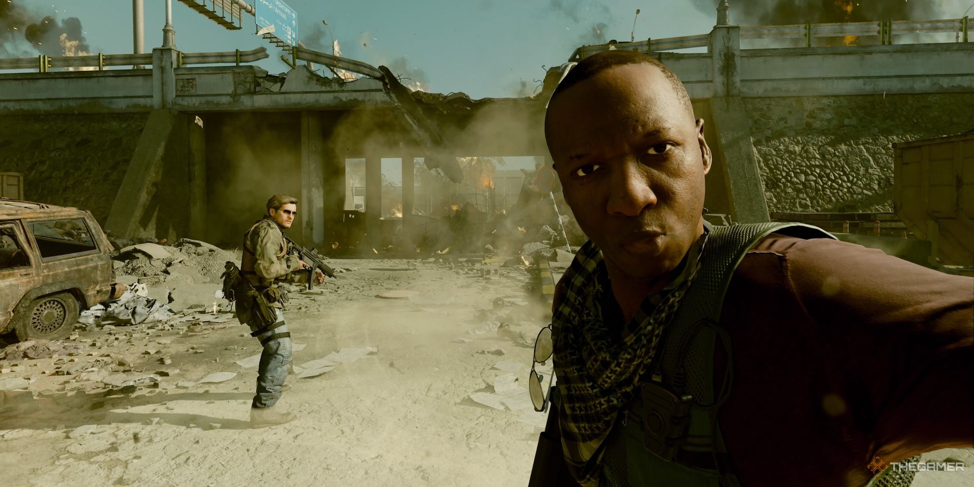 Lawrence Sims Looking Into The Camera In Call of Duty: Black Ops 6.