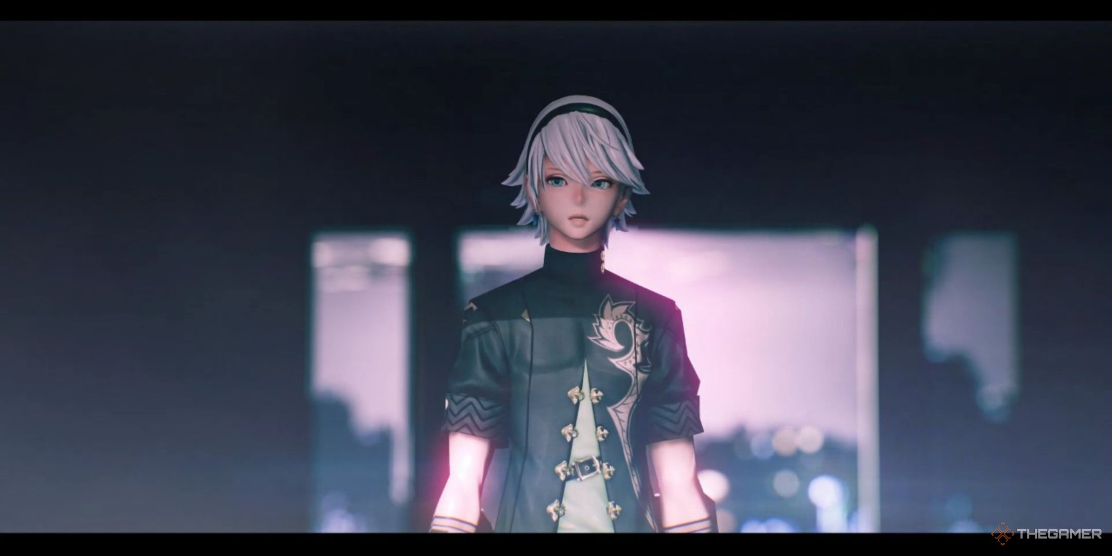 Leo in the opening cutscene of Fantasian Neo Dimension in the machine world.