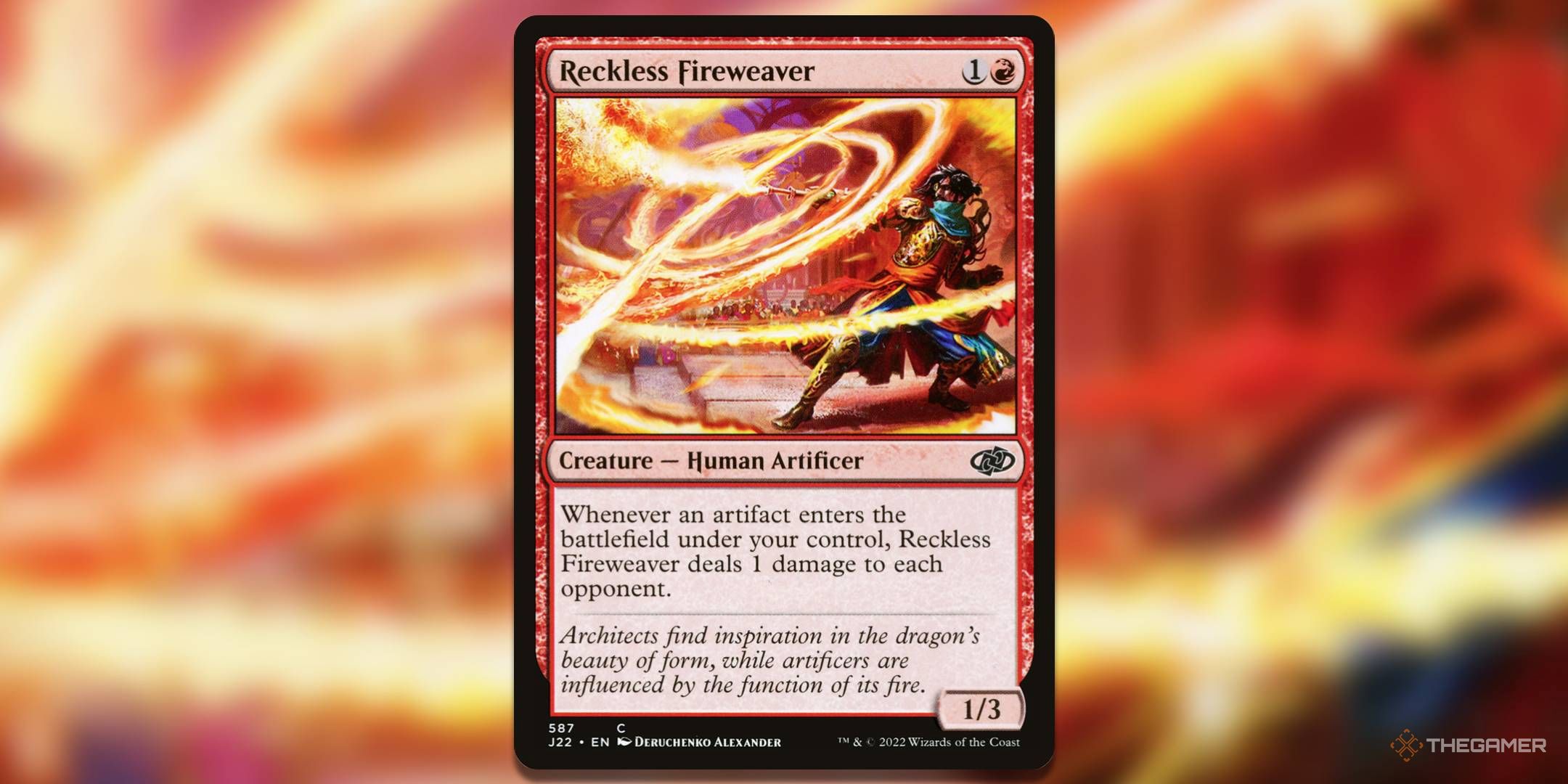 Image of Magic Recking Fireweaver Card: The Gathering 'S JUMPSTART 2022.