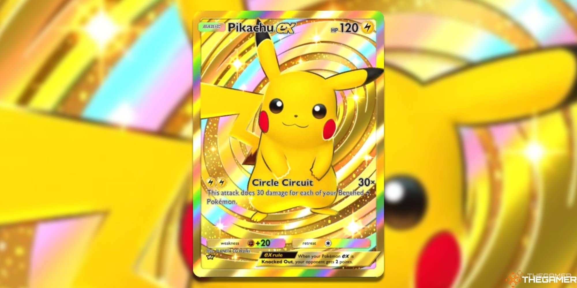 The Pikachu EX card appears in Pokemon Pocket.