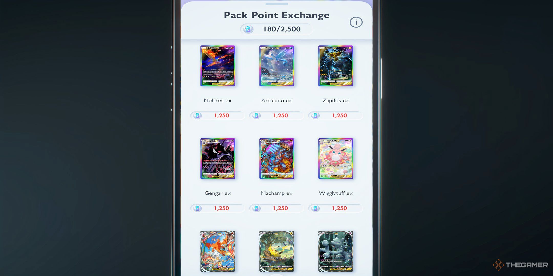 pack point exchange on pokemon tcg pocket