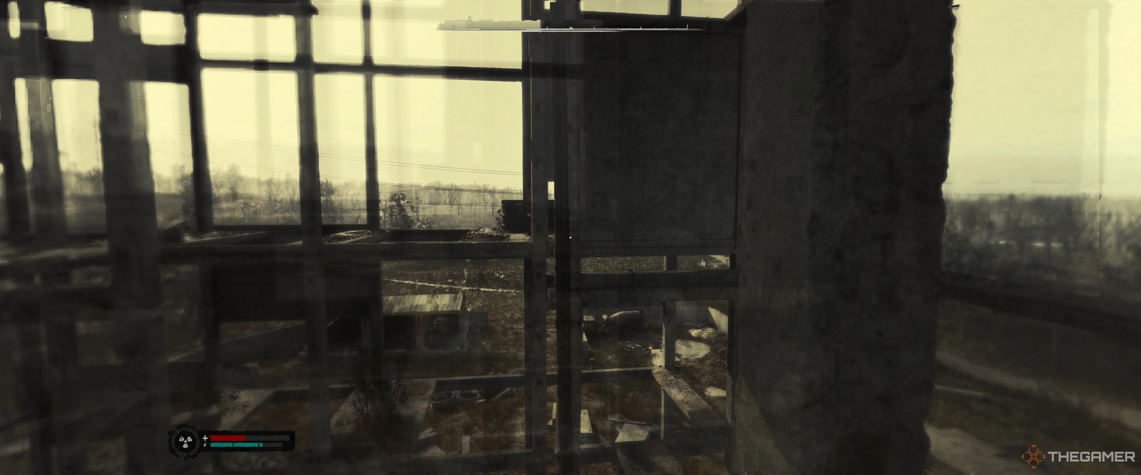 A wall hiding ladders in the Cage in Stalker 2: Heart of Chornobyl.