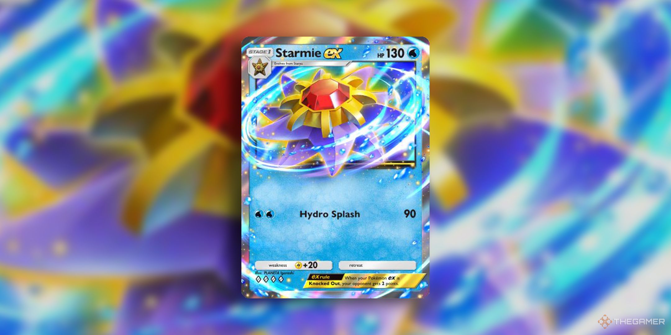 Starmie ex in Genetic Apex in Pokemon TCG Pocket.