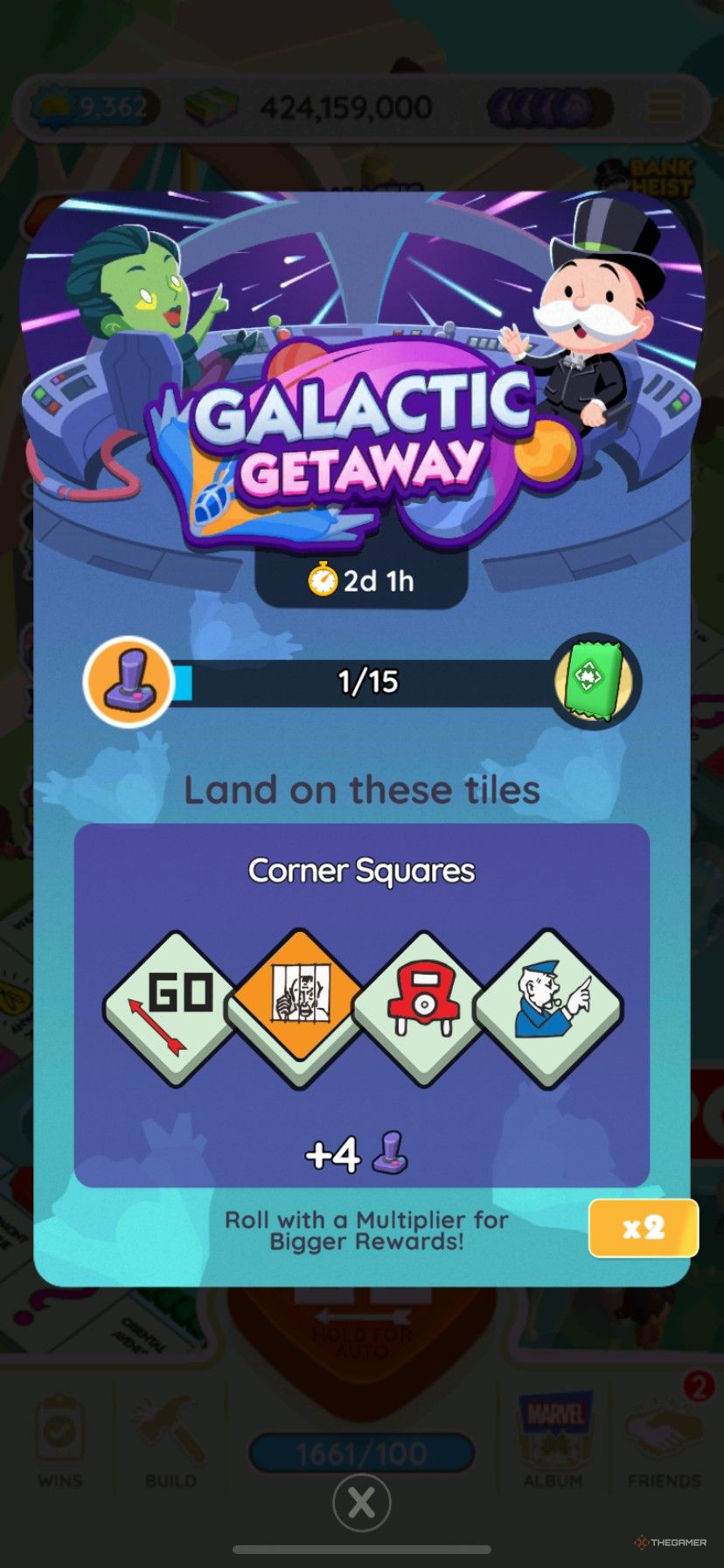 Все награды в Galactic Getaway (20–22 ноября) в Monopoly Go