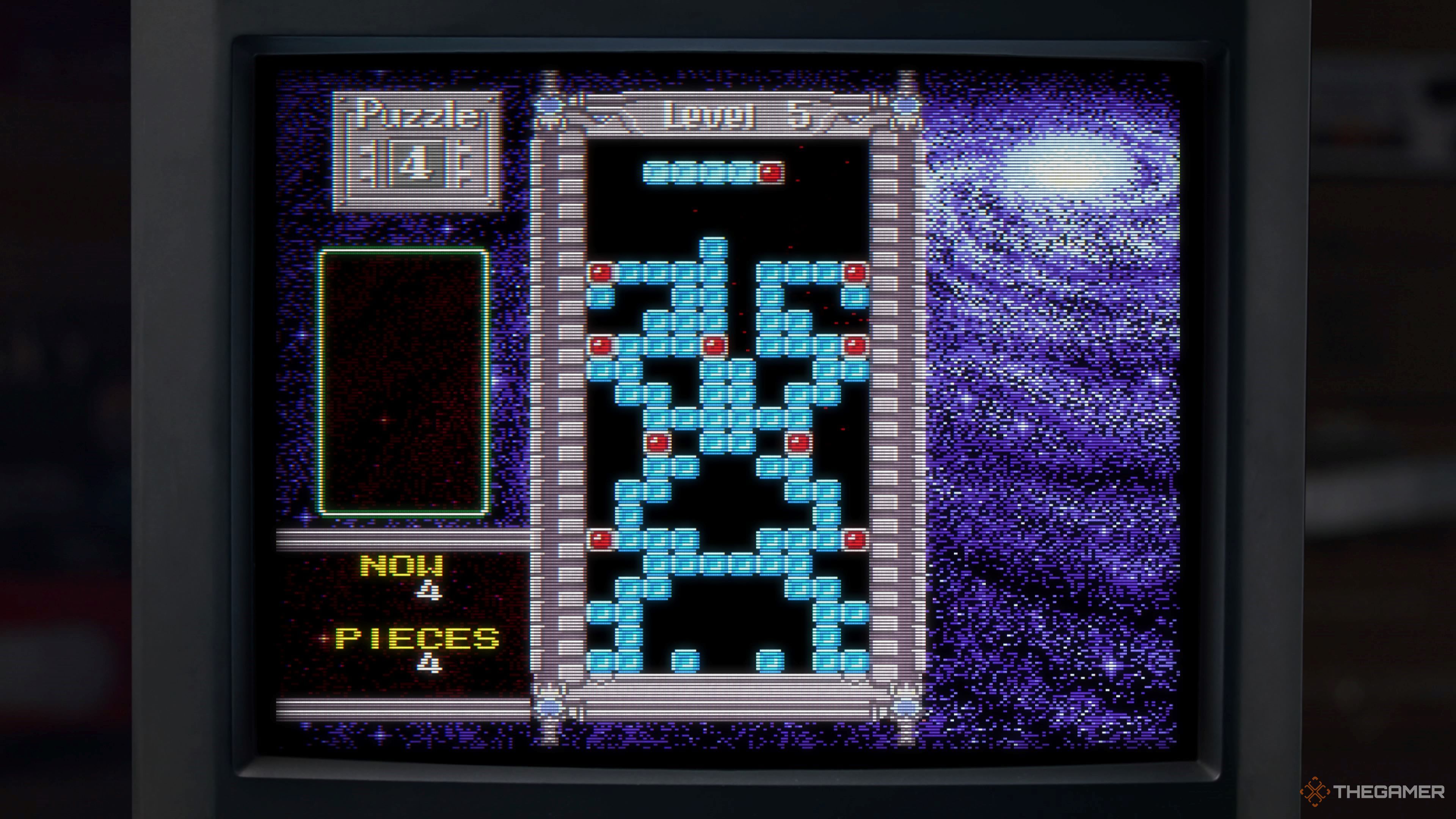 Super Tetris 2 + Bombliss Genteiban's complex Bomblis Puzzle.
