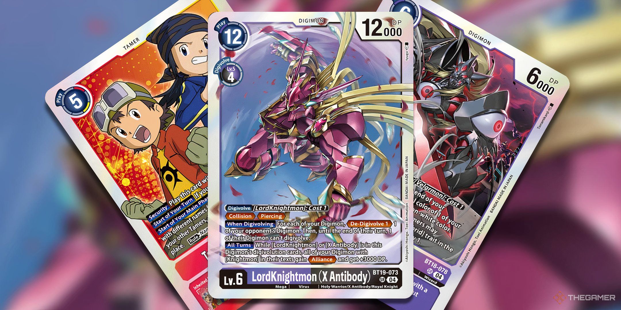 Takuya, Koji, LordKnightmon X Antibody, and Velgrmon from Release Special Booster 2.0