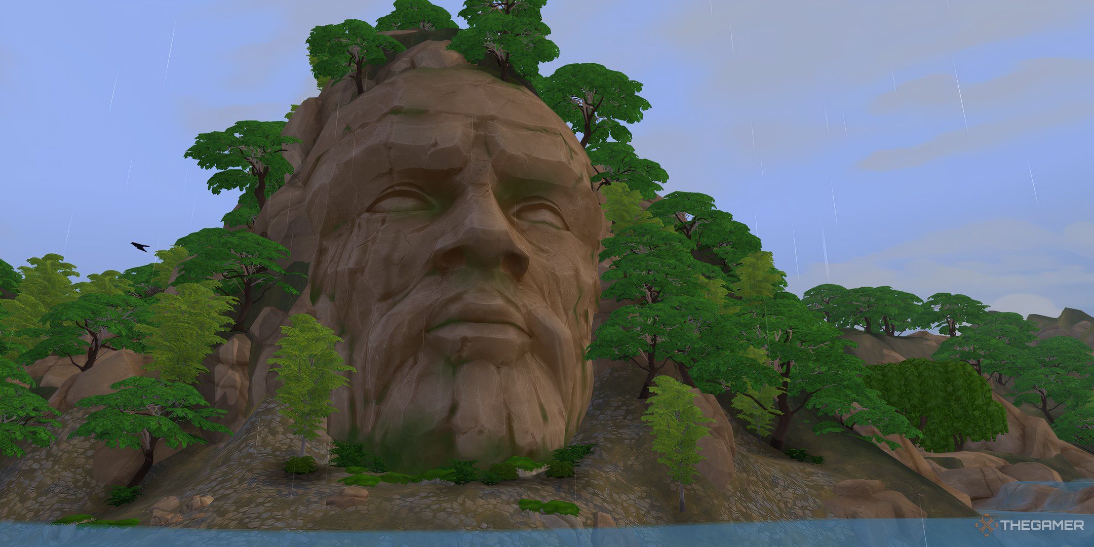 The Ancestral Face Cliff in The Sims 4 Life and Death.