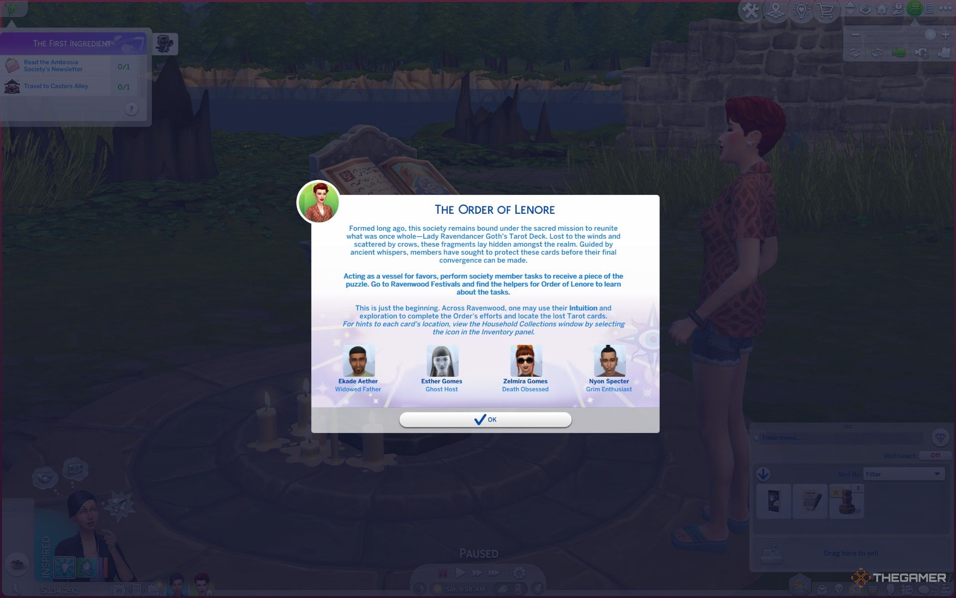 معرفی Order of Lenore در The Sims 4 Life and Death.