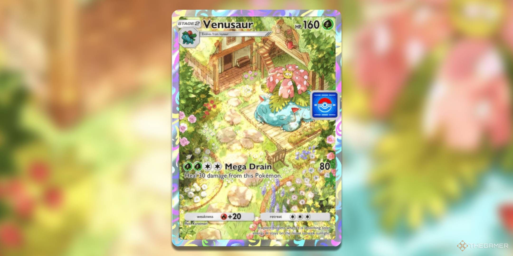 The Venusaur promo card available during the Venusaur Drop Event.