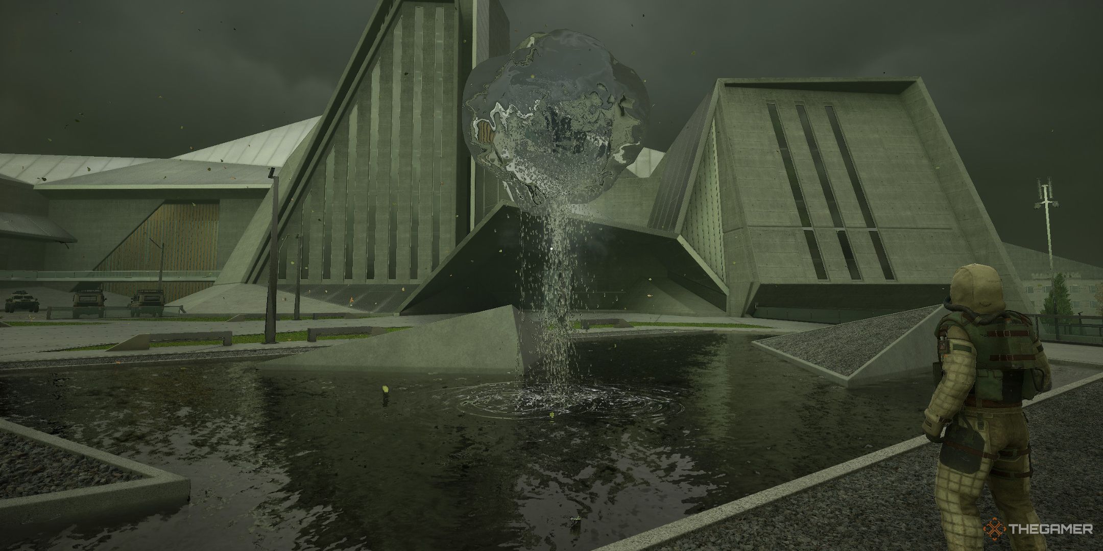 Water Bubble fountain outside of SIRCAA in Stalker 2 Heart of Chornobyl.