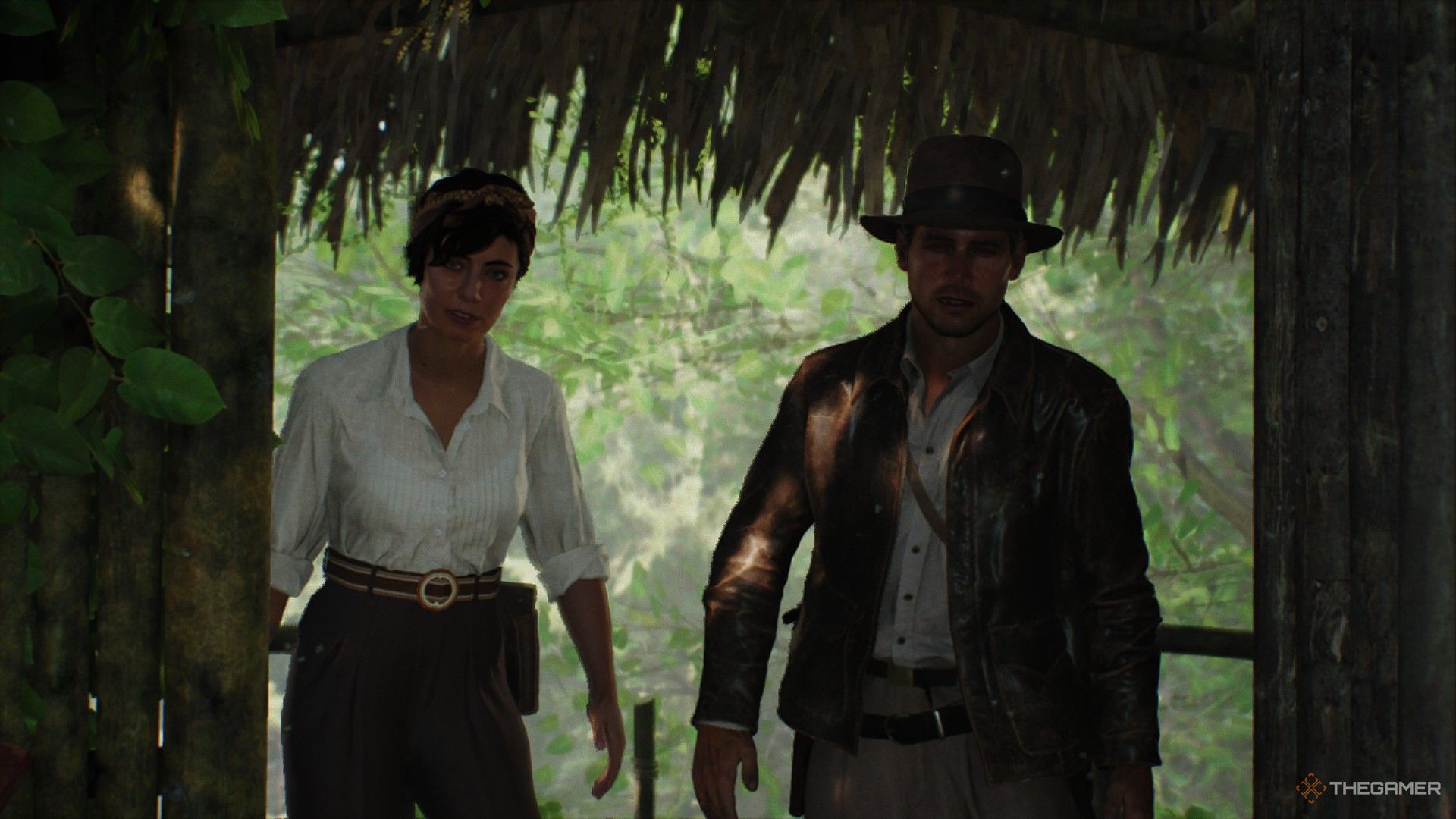 indy and gina break into aran's tree house in indiana jones and the great circle.