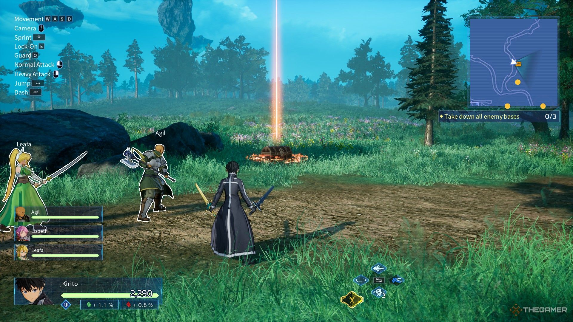 The player finds a chest in the first chapter in Sword Art Online: Fractured Daydream.