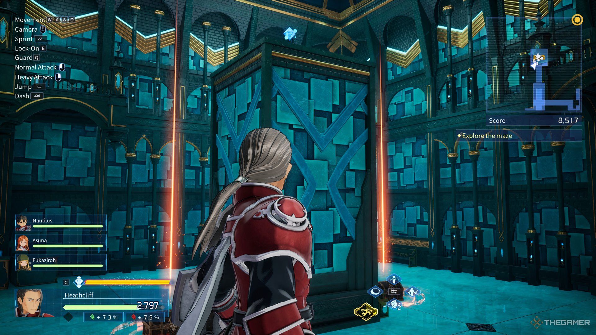 Heatcliff finds two chests inside the Maze level in Sword Art Online: Fractured Daydream.