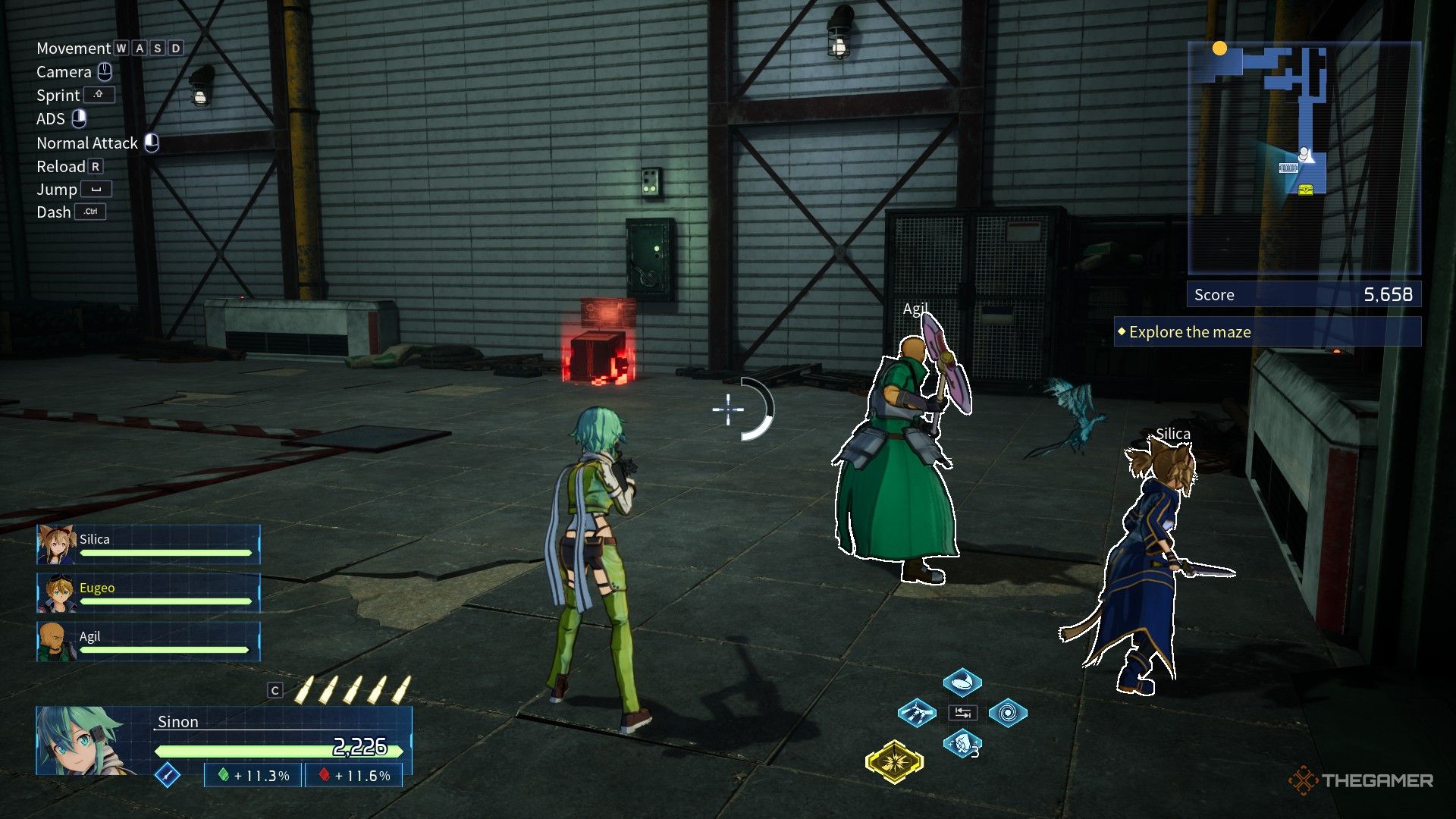 Sinon finds a console in Sword Art Online: Fractured Daydream.