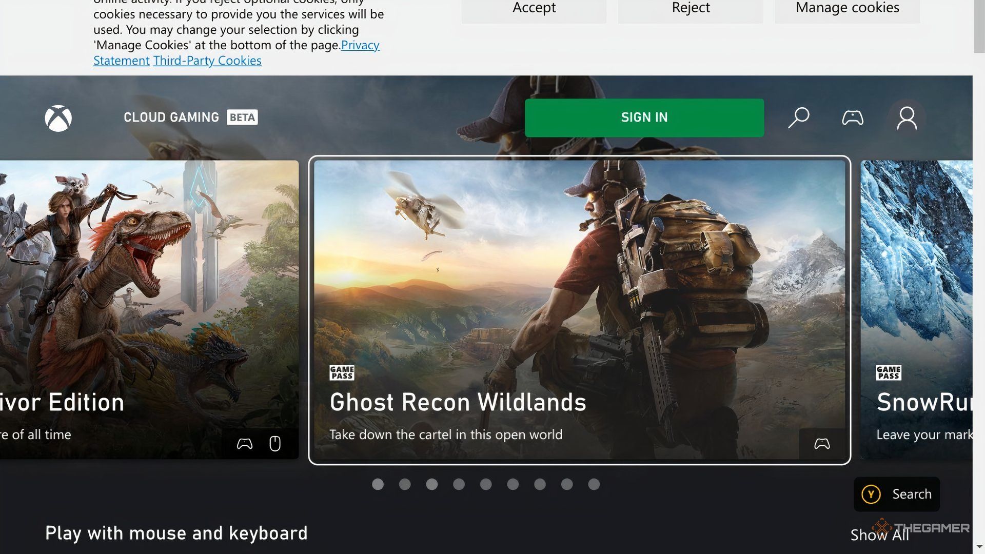 The Xbox Storefront viewed from a Steam Deck