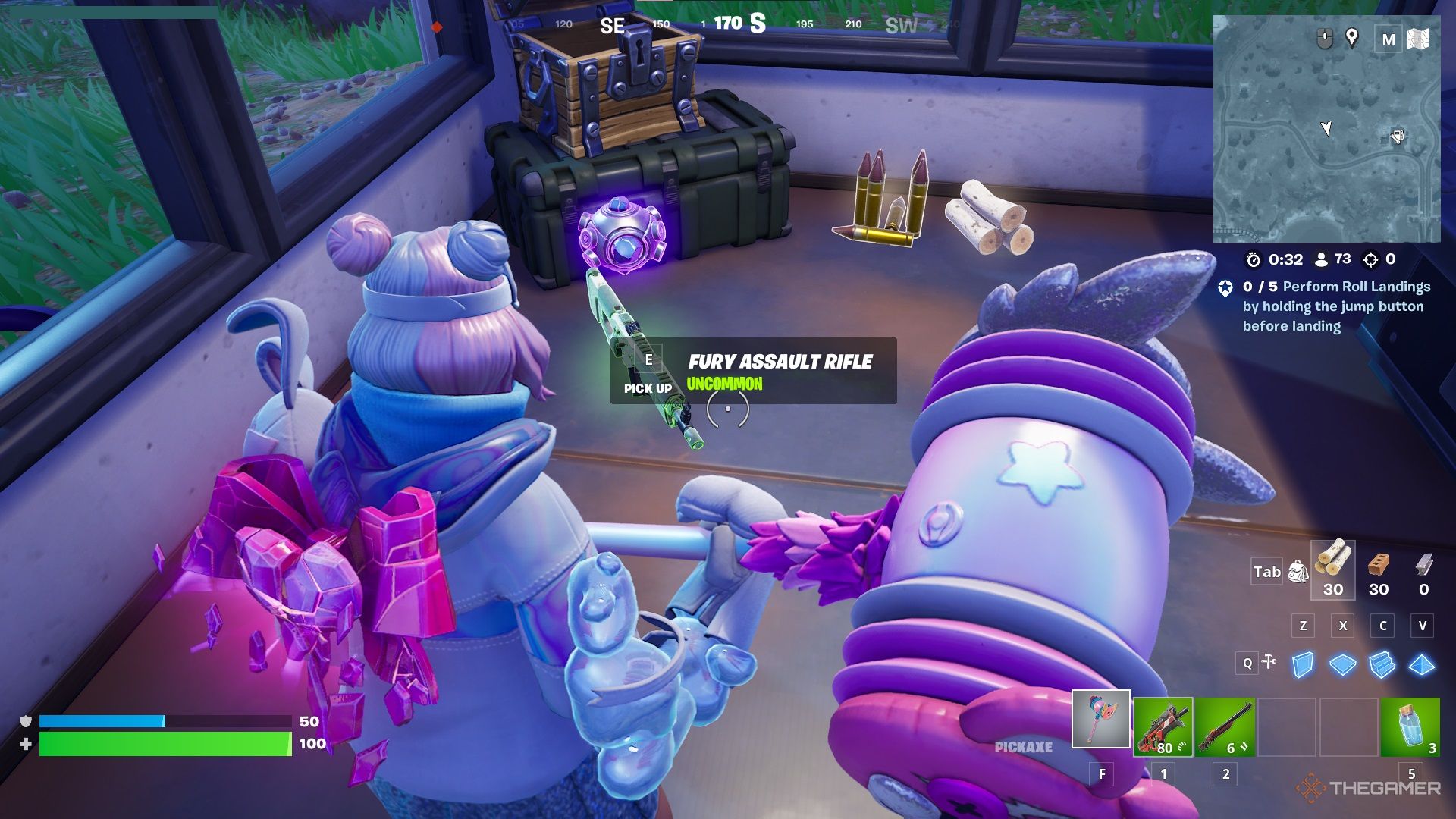 A photo of an assault rifle in Fortnite.