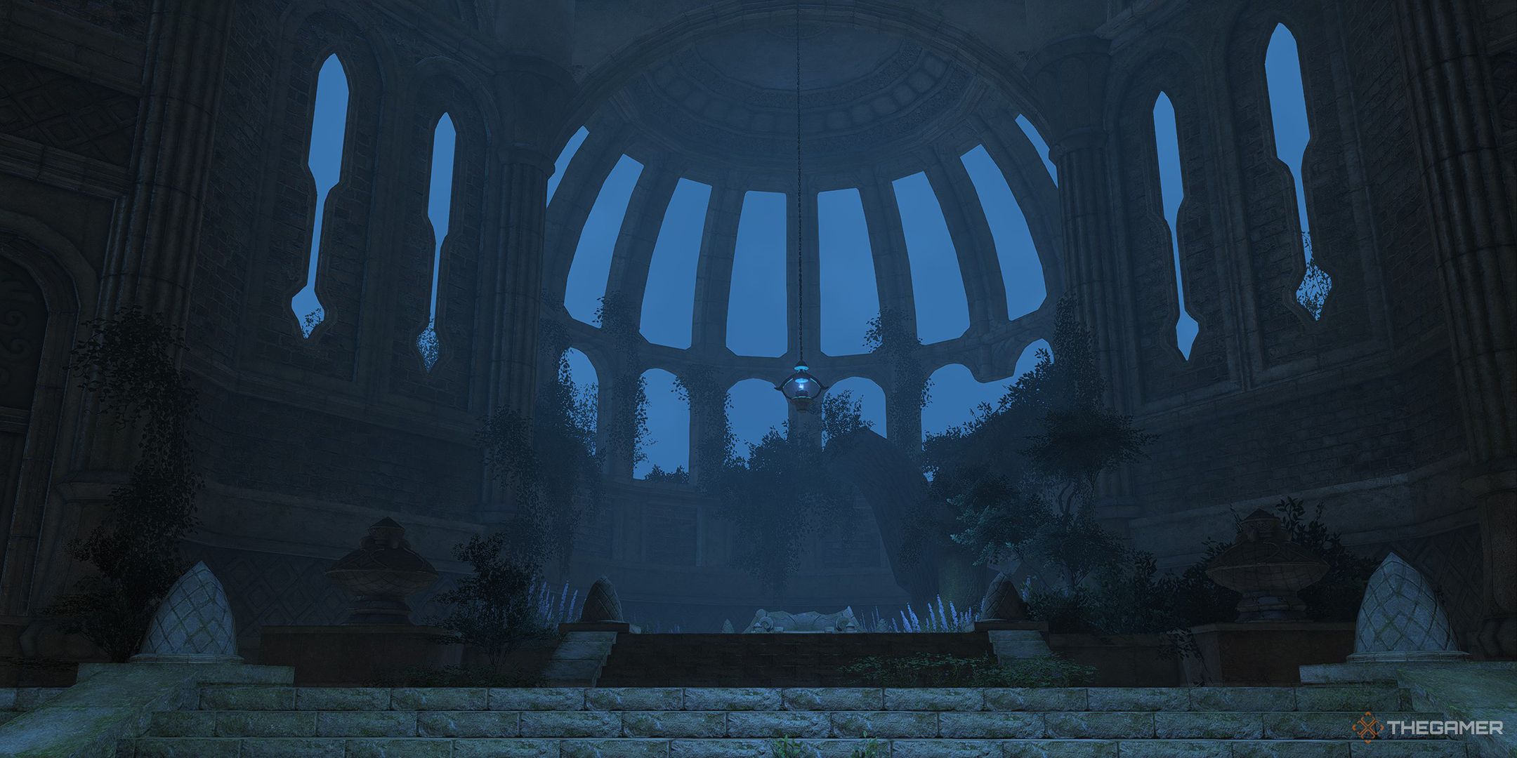 A window at night in the ruins of Amdapor Keep.