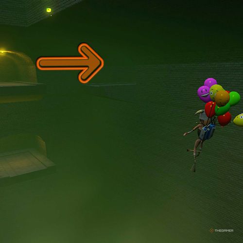 An orange arrow shows the Cosplay Frog A costume location in Amazing Frog