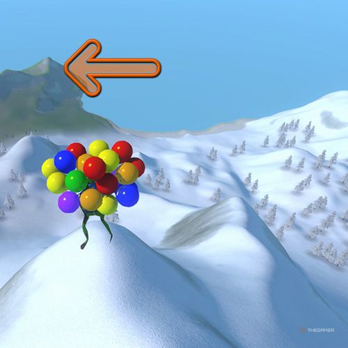 An orange arrow shows the Hero Frog costume location in Amazing Frog