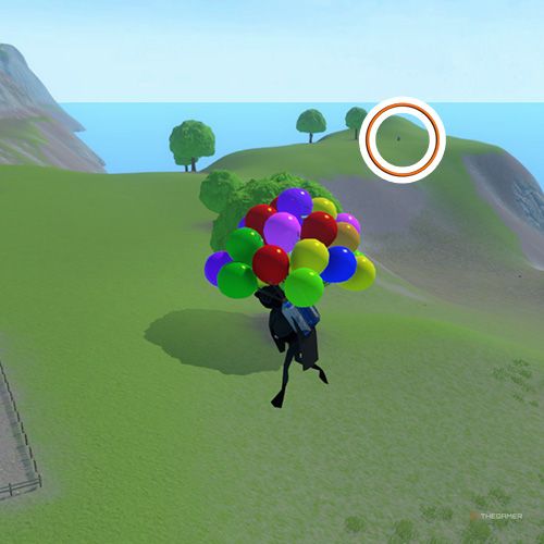 An orange circle shows the Brian Frog costume location in Amazing Frog