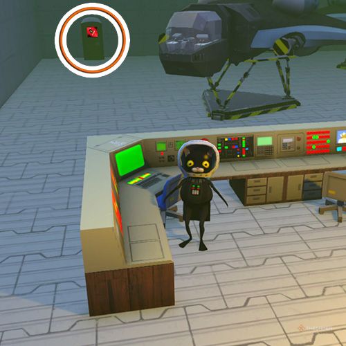 An orange circle shows the Darth Frog costume location in Amazing Frog