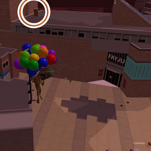 An orange circle shows the Jack Frog costume location in Amazing Frog
