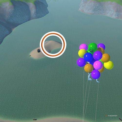 An orange circle shows the Kermit costume location in Amazing Frog