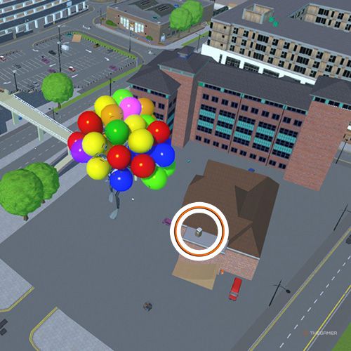 An orange circle shows the Pingu Frogr costume location in Amazing Frog