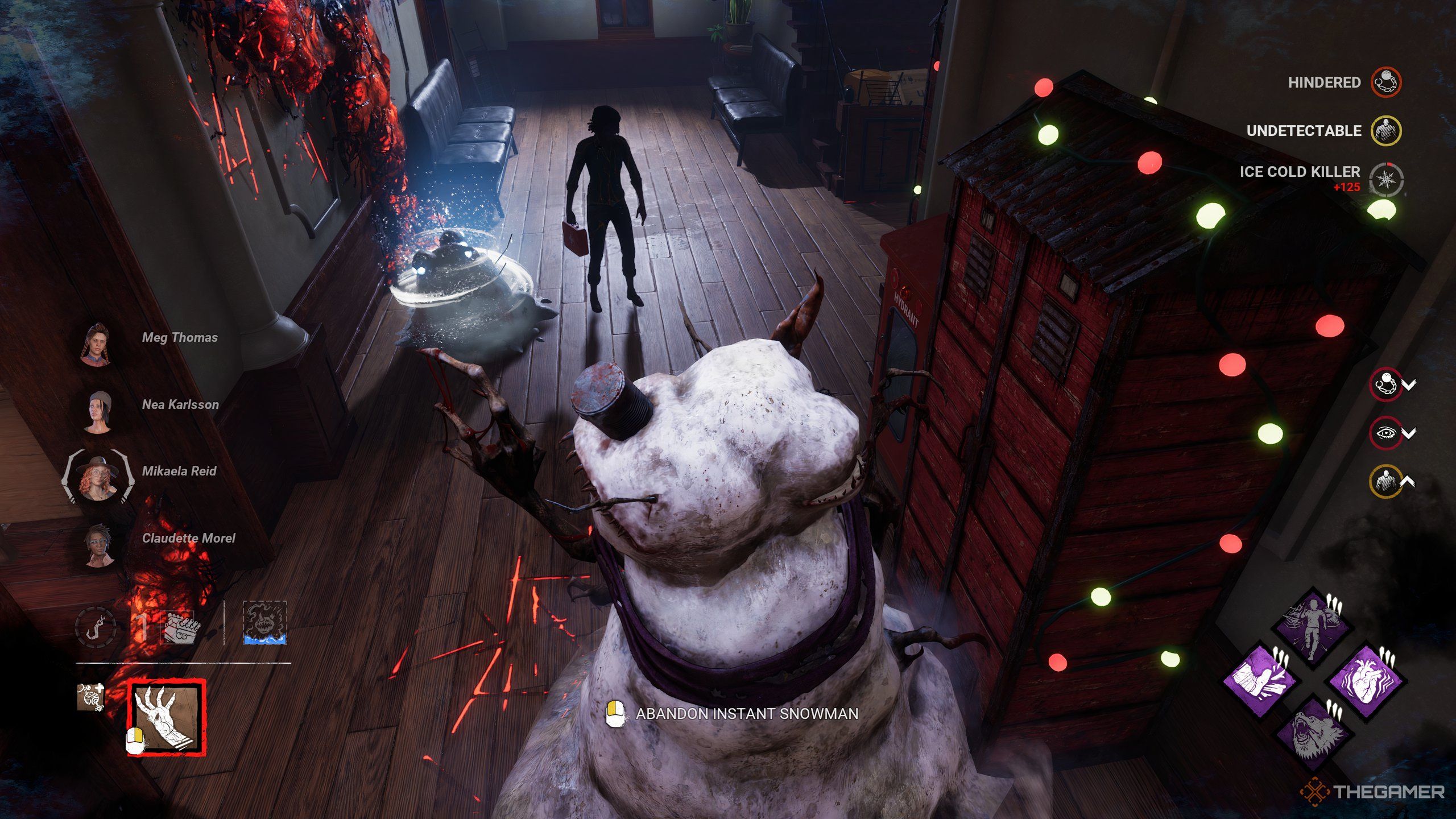 Dead by Daylight's Bone Chill 2024 Snowman and Snow Skull pile.