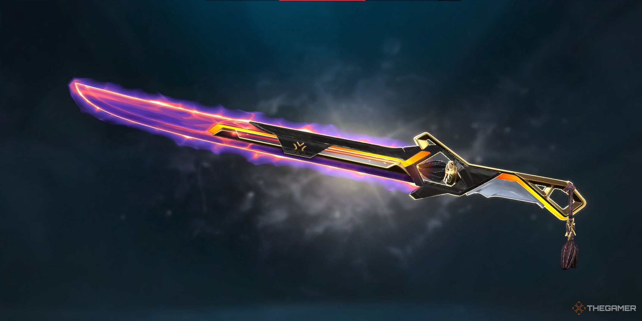 Showcasing the Champions 2024 knife skin in Valorant's Collection menu.