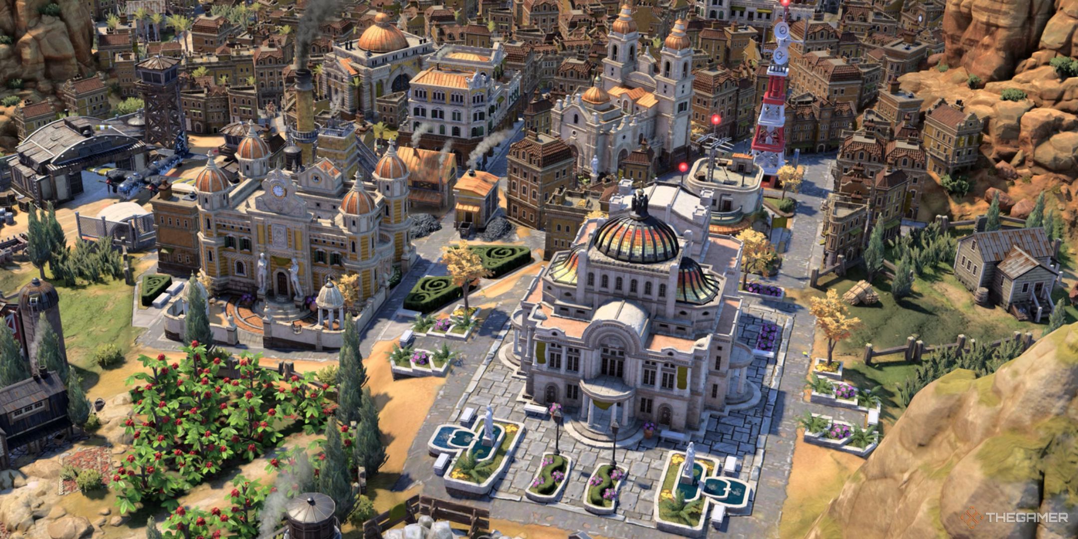 a mexican city in the late game in civilization 7.