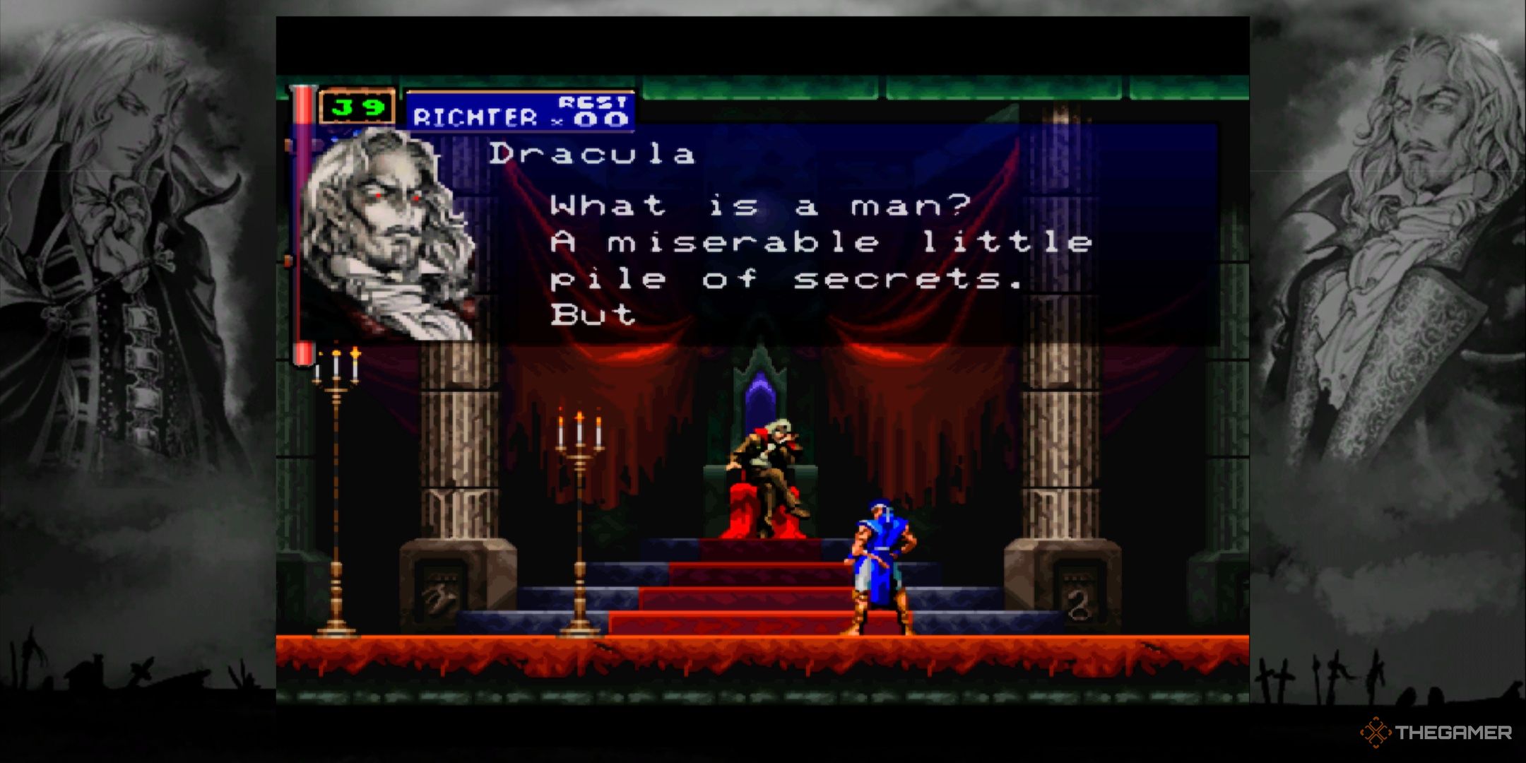 Dracula&rsquo;s most famous line in Castlevania: Symphony of the Night.