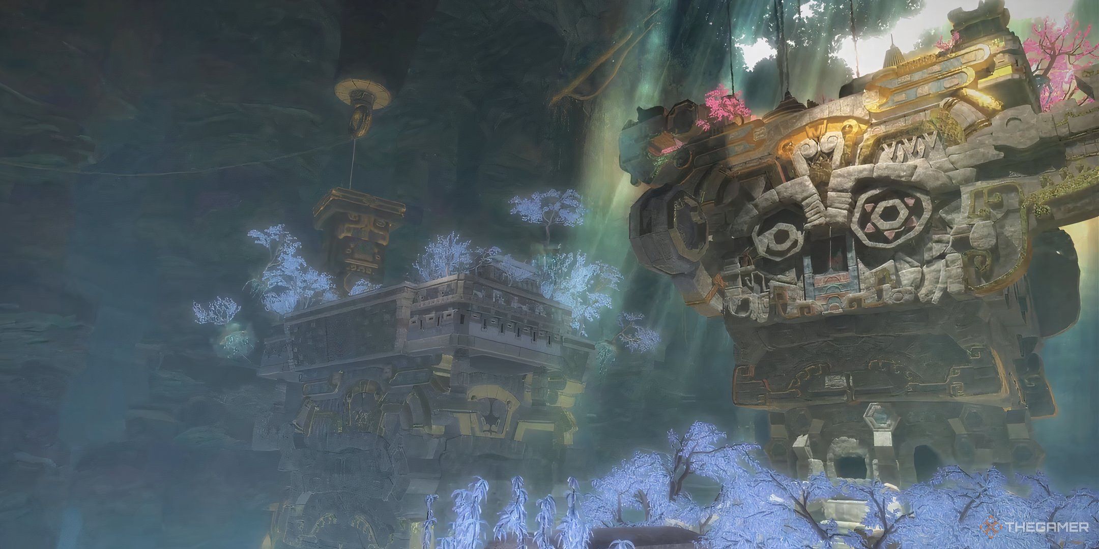 The entry cutscene for Cenote Ja Ja Gural in Final Fantasy 14.